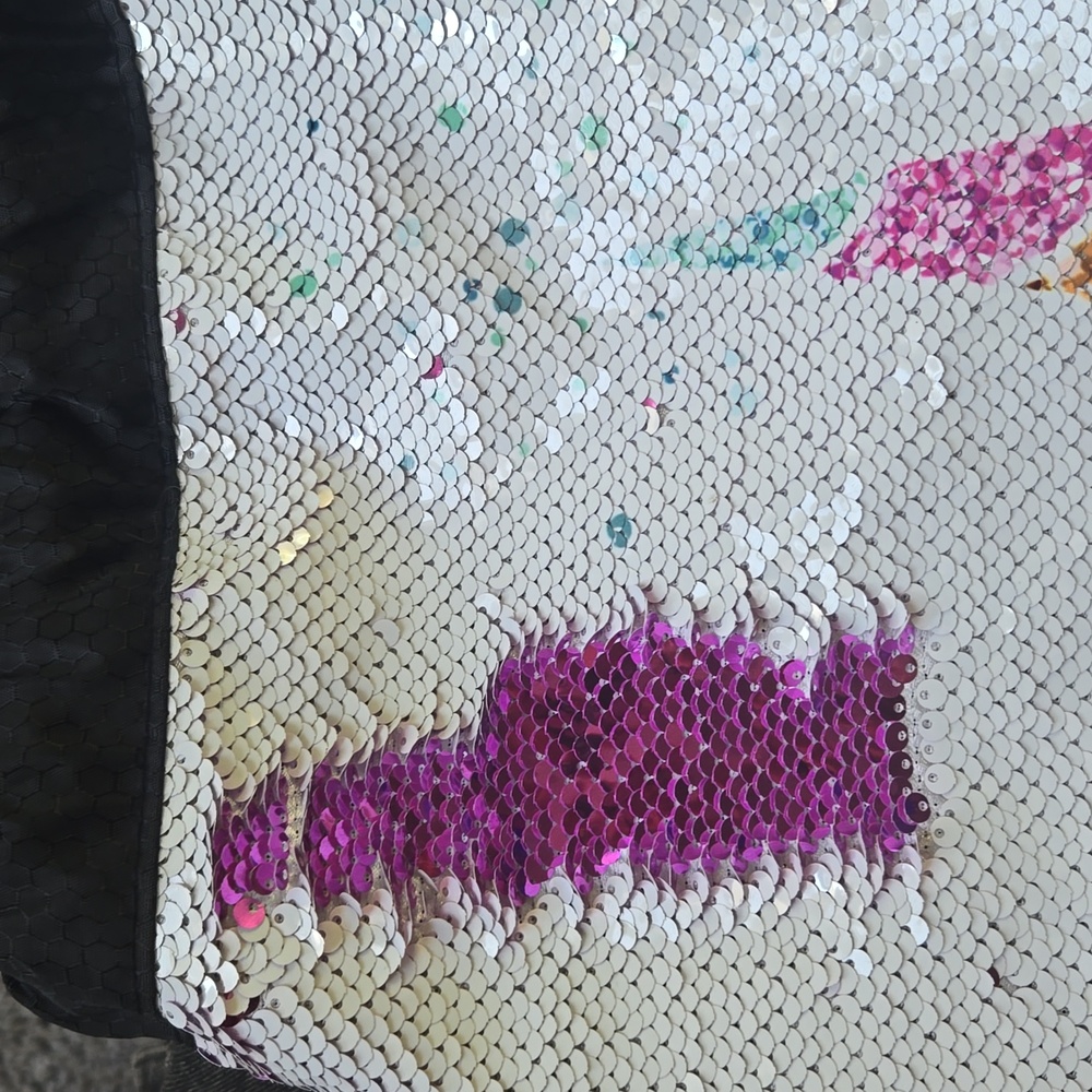 Unicorn Sequin Drawstring Backpack - Picture 4 of 4